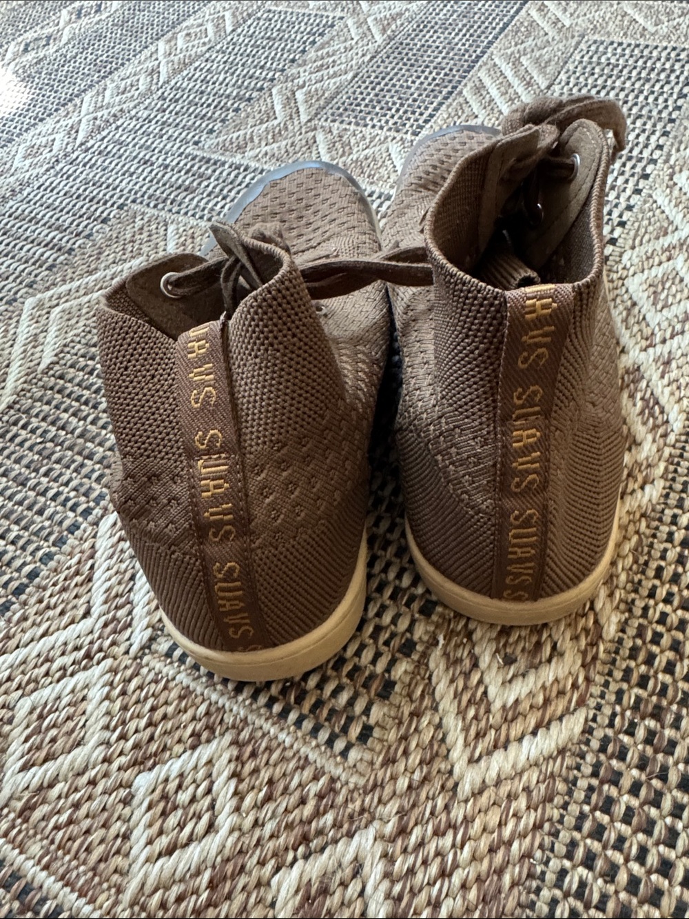 SUAVS The Legacy High Top Sneaker Brown Size 9 - Picture 5 of 7